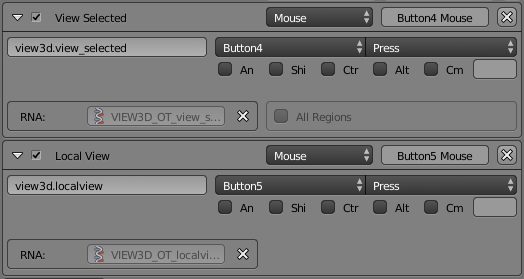 blender mouse button