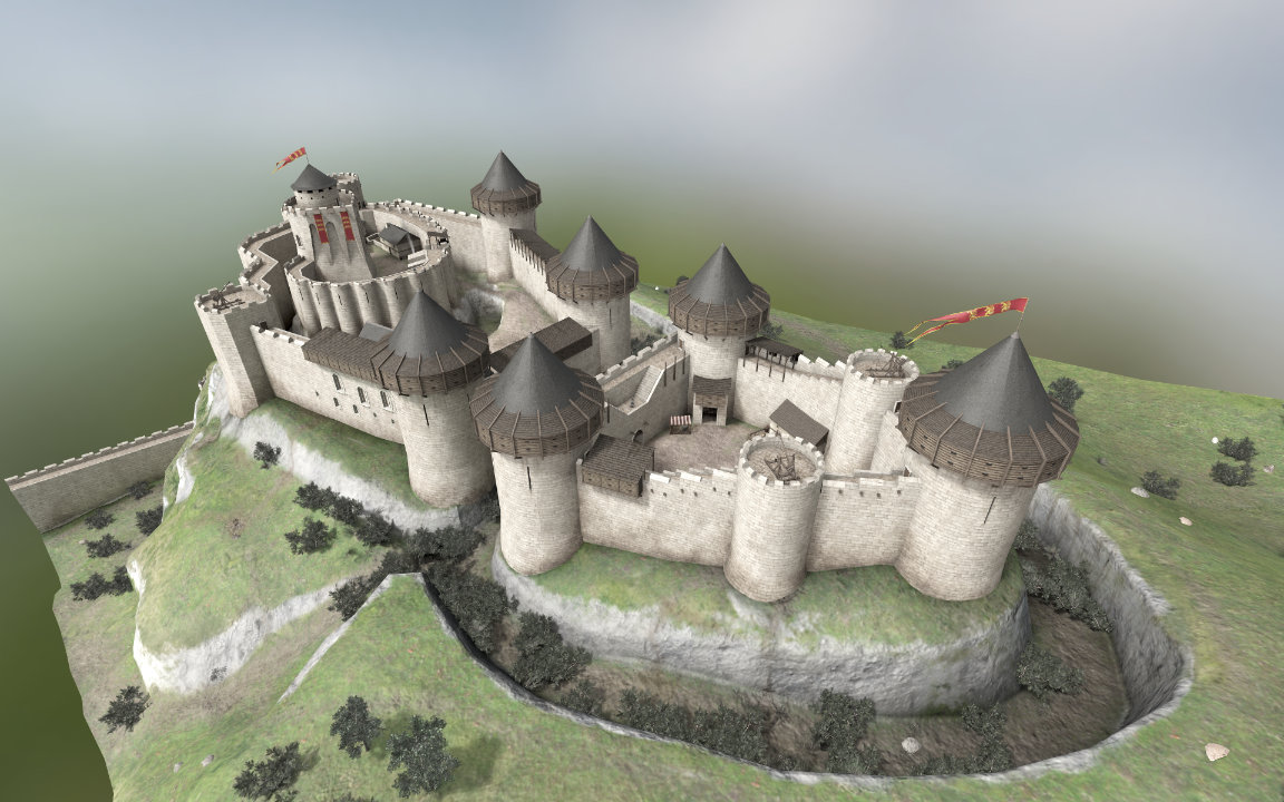 Reconstitution de Château-Gaillard, sous <span class="slippryEngine">BabylonJS</span> <span class="slippryCopy">&copy; Axeon Software 2019</span>